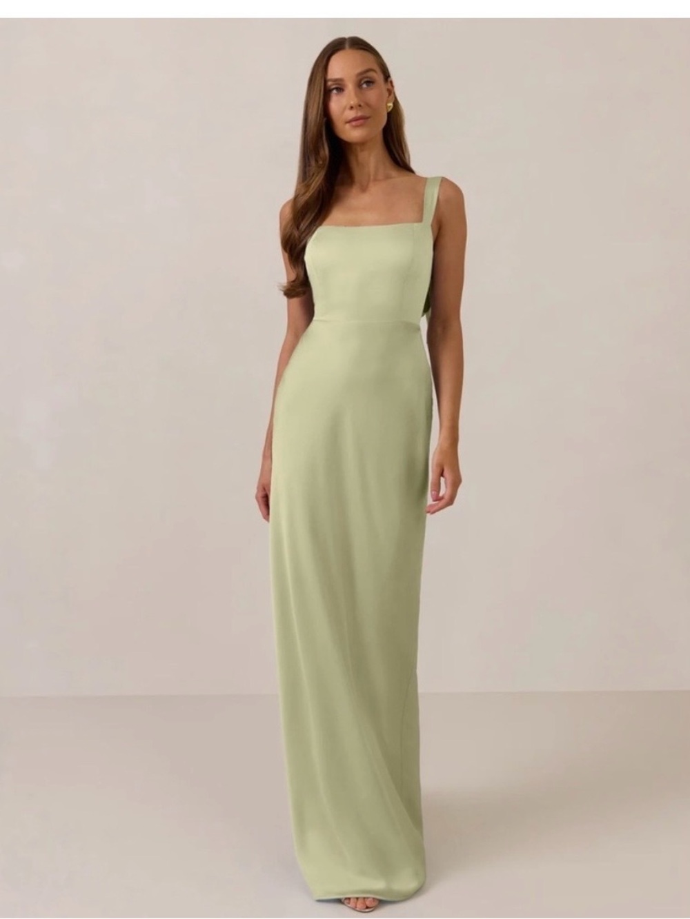 Park & Fifth Albright Dress Pistachio Satin